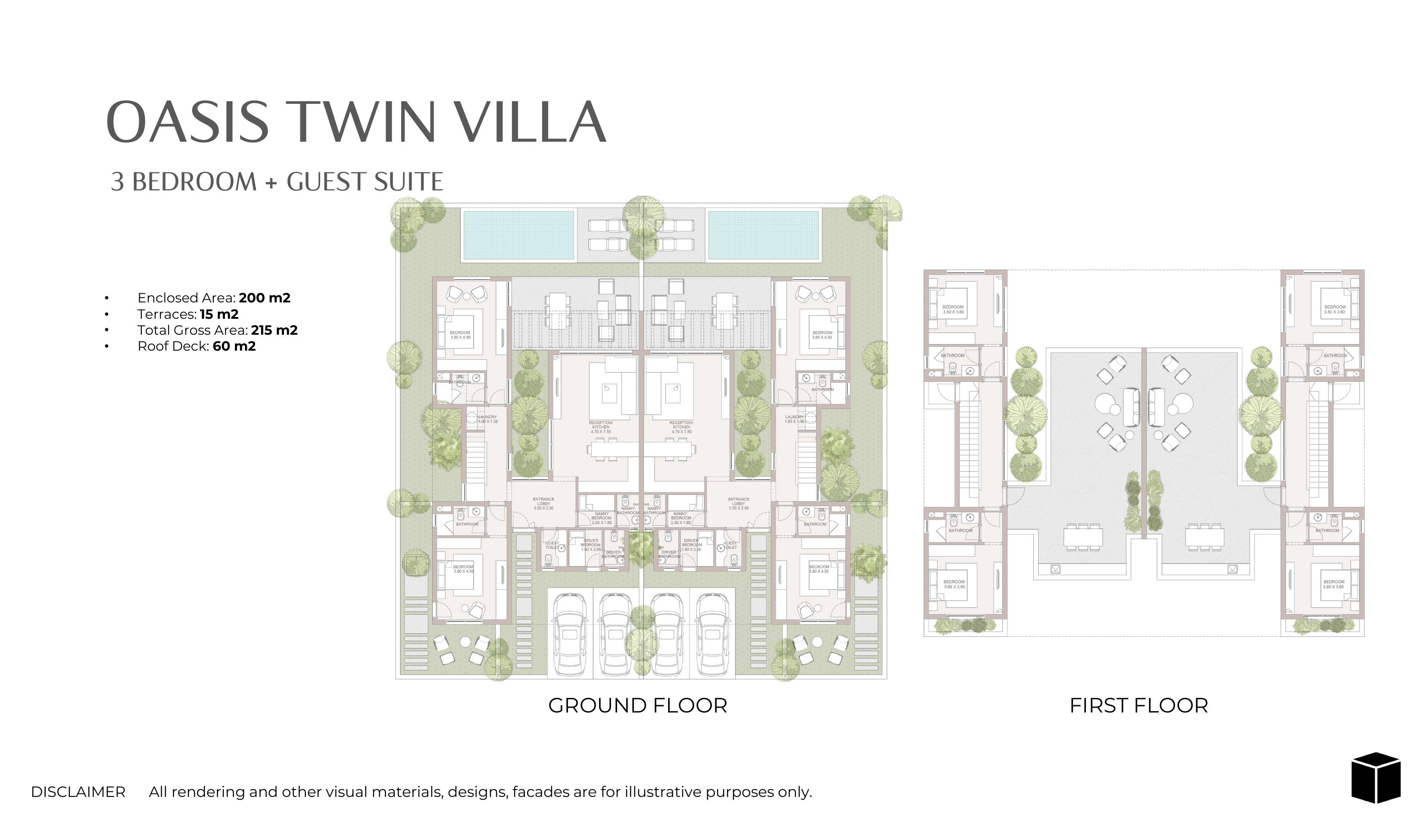 Oasis Twin Villa — Layout & floor plan